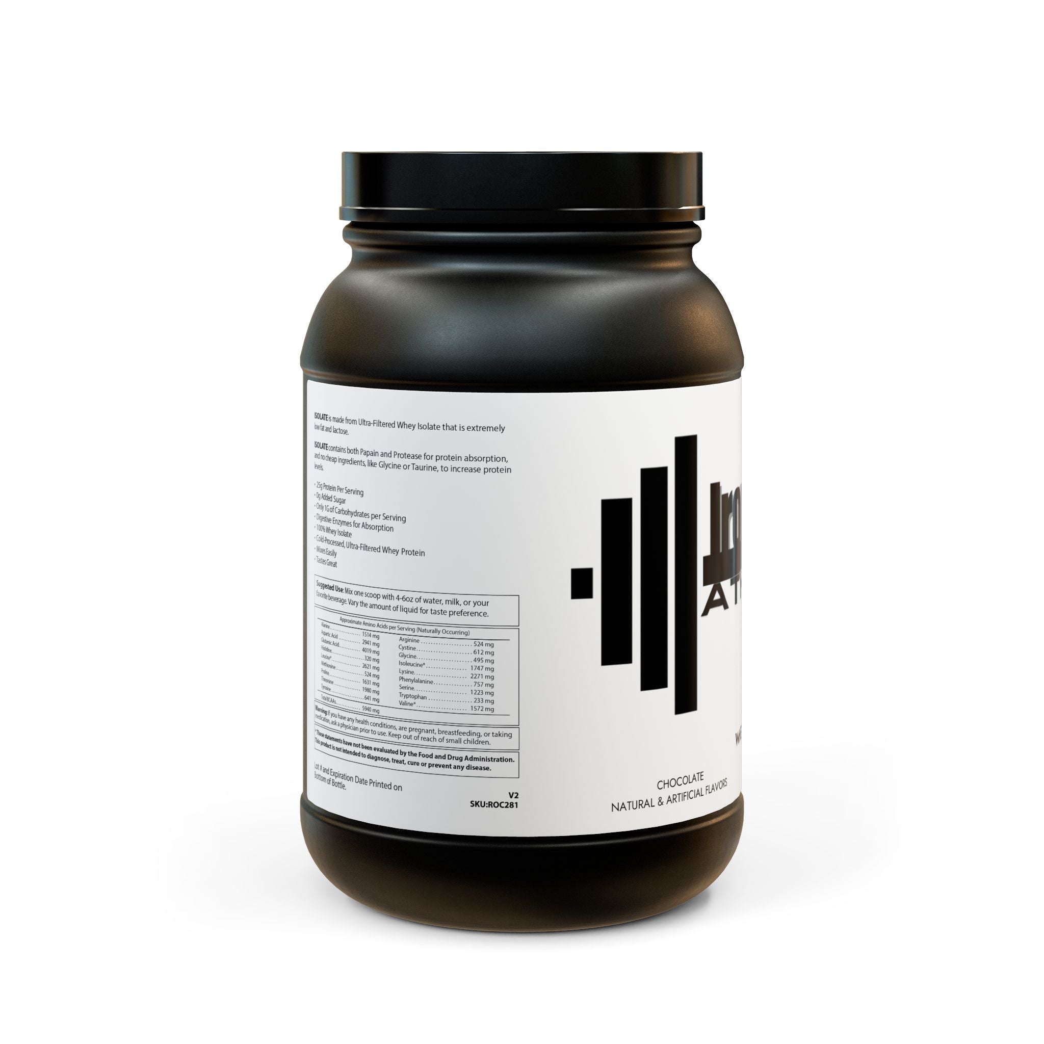 Whey Isolate Protein Supplement (907g, 2lb)