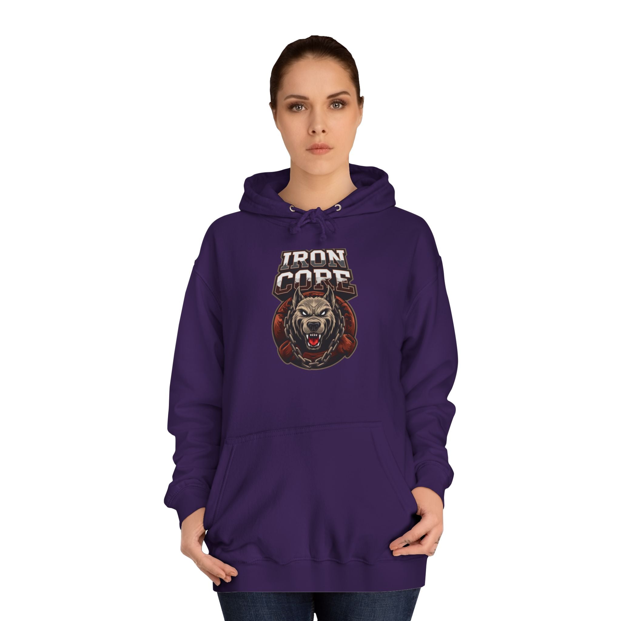 Iron Core Dog Unisex College Hoodie