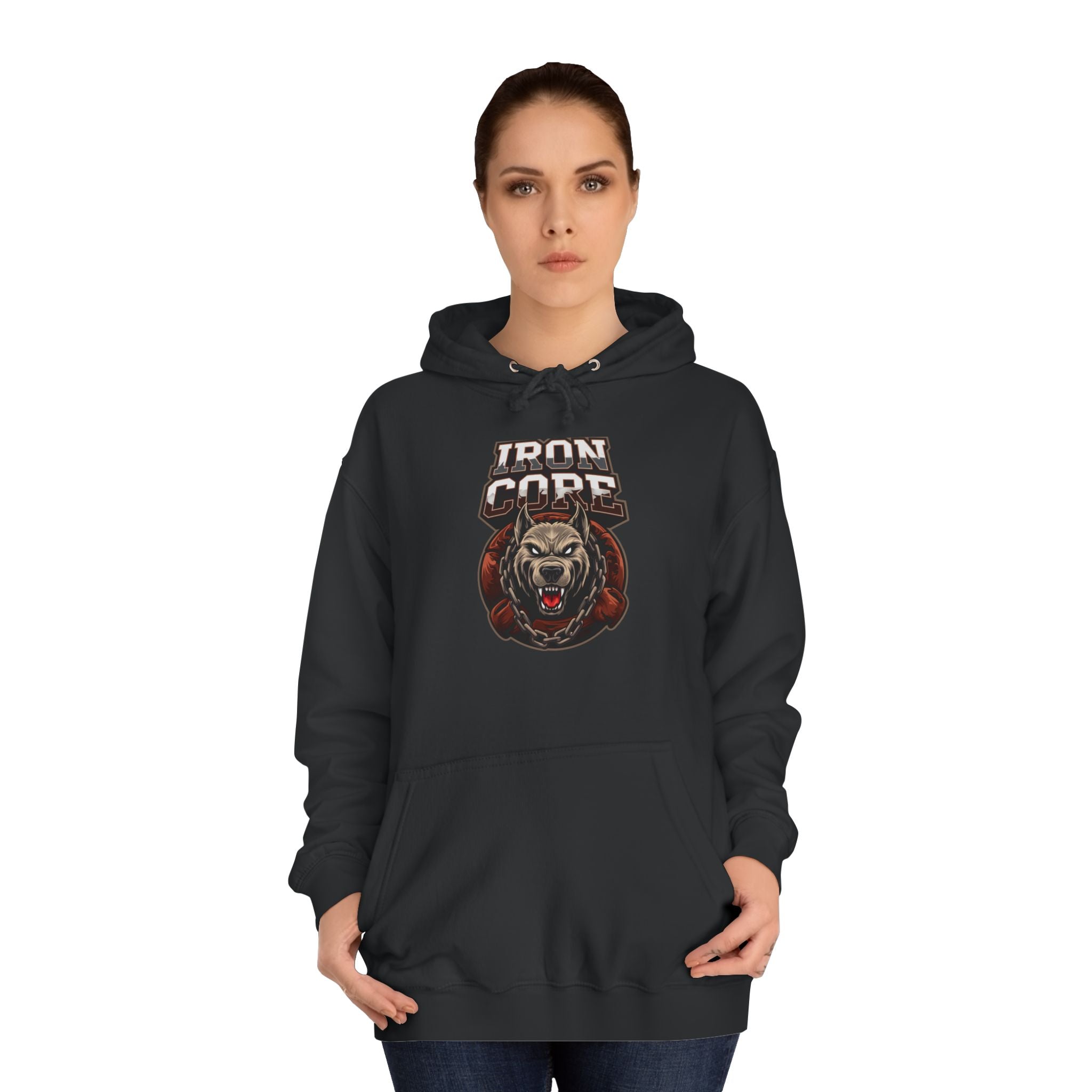 Iron Core Dog Unisex College Hoodie