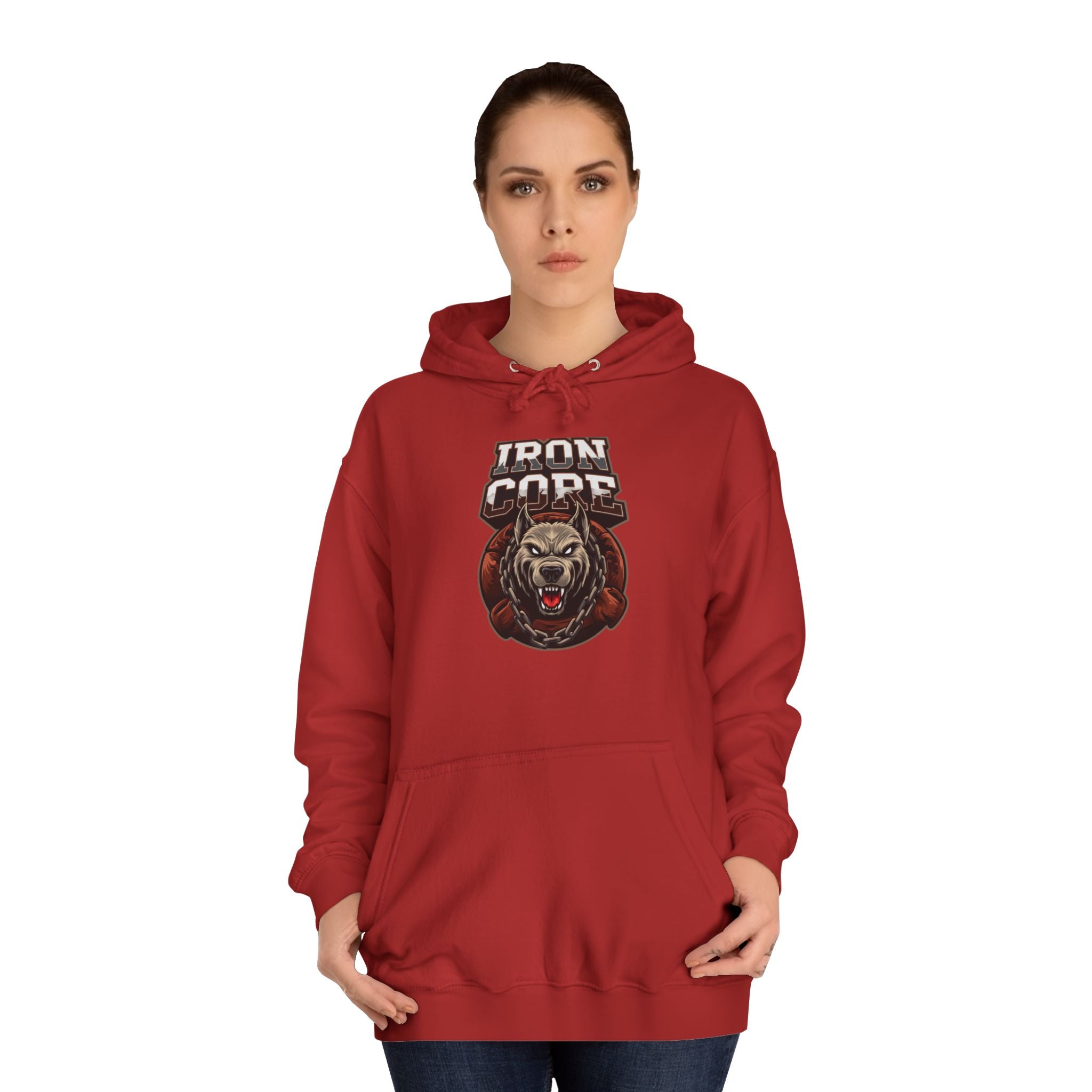 Iron Core Dog Unisex College Hoodie