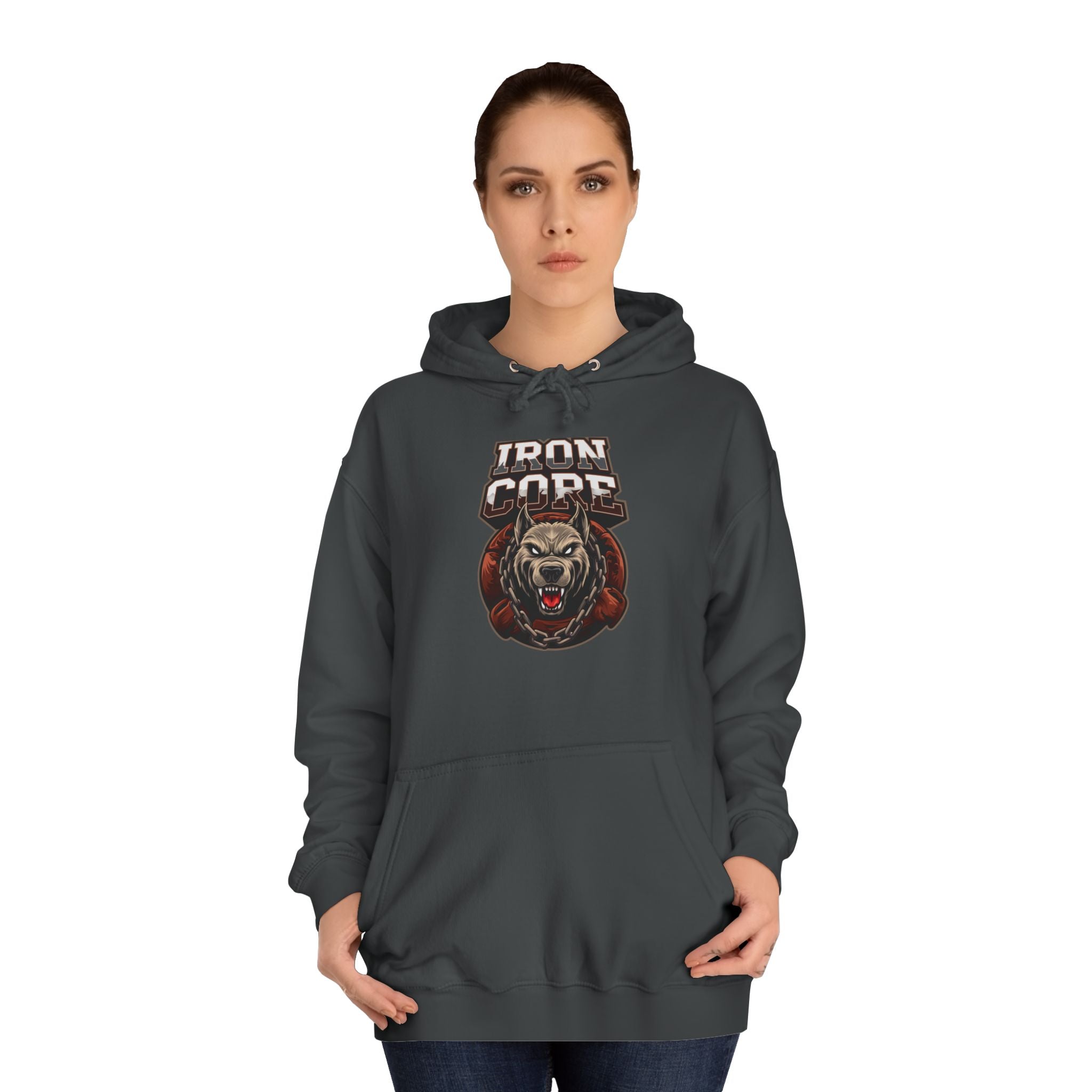 Iron Core Dog Unisex College Hoodie