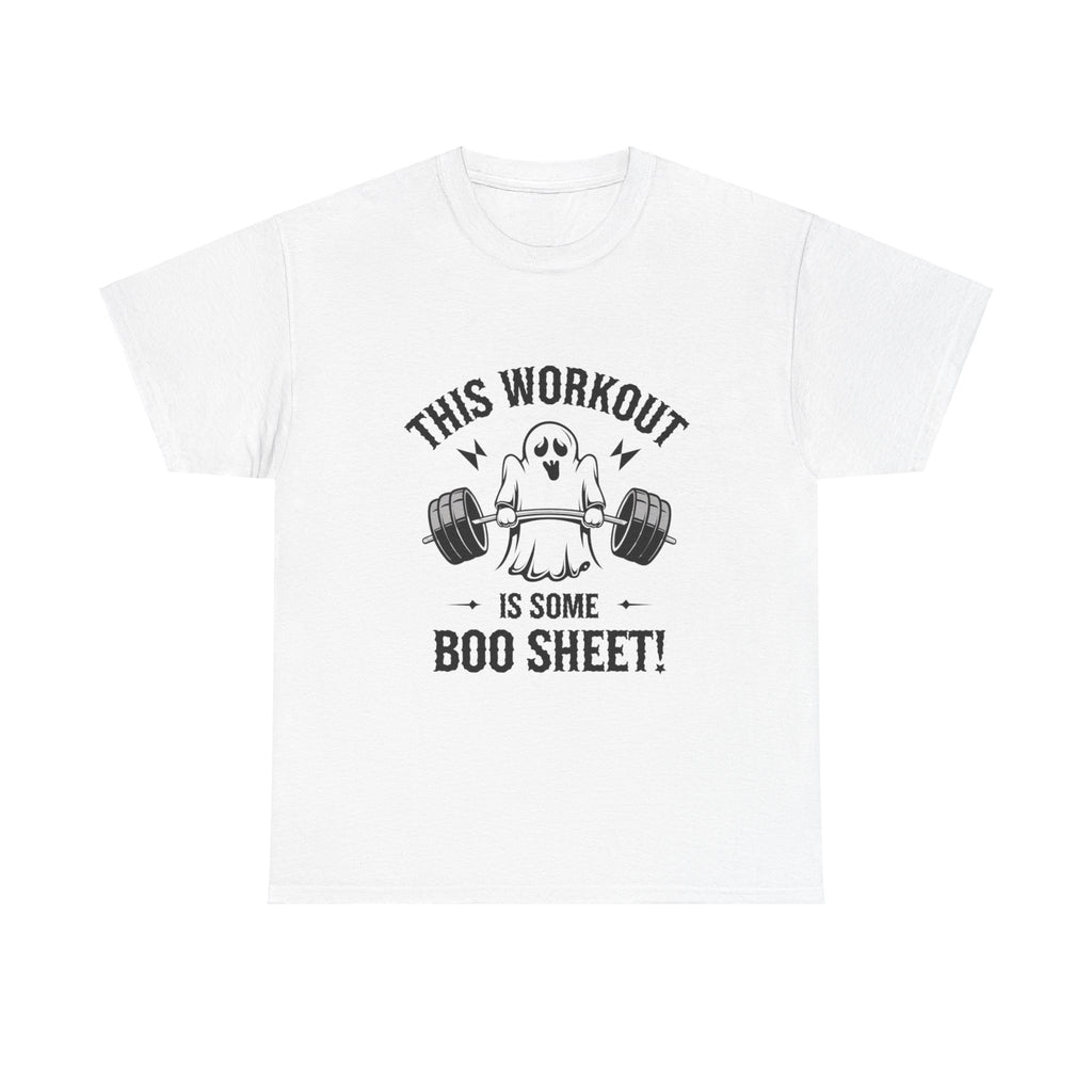 This Workout is Boo Sheet Unisex Heavy Cotton Tee