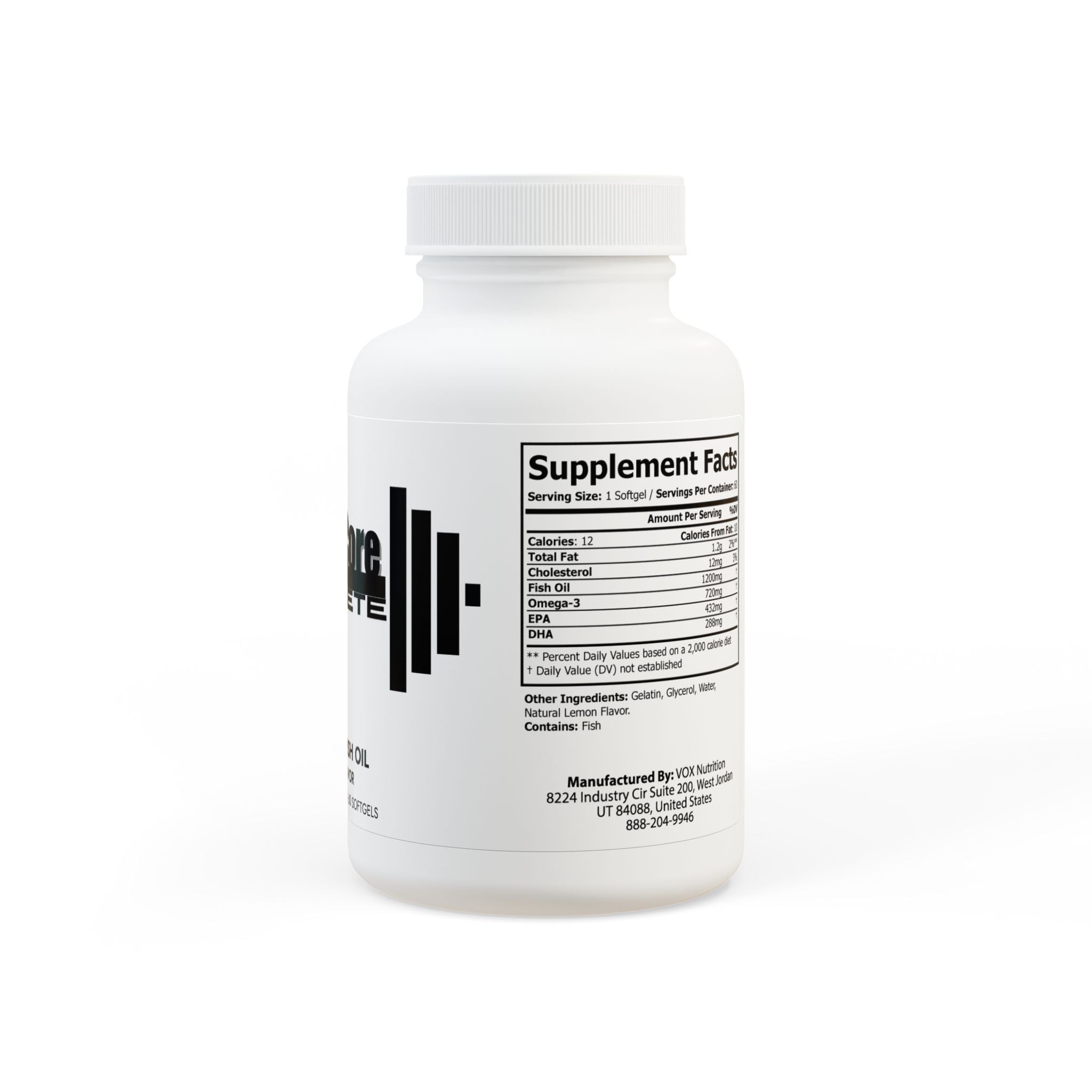 Omega 3 Fish Oil Supplement (60 Softgels)