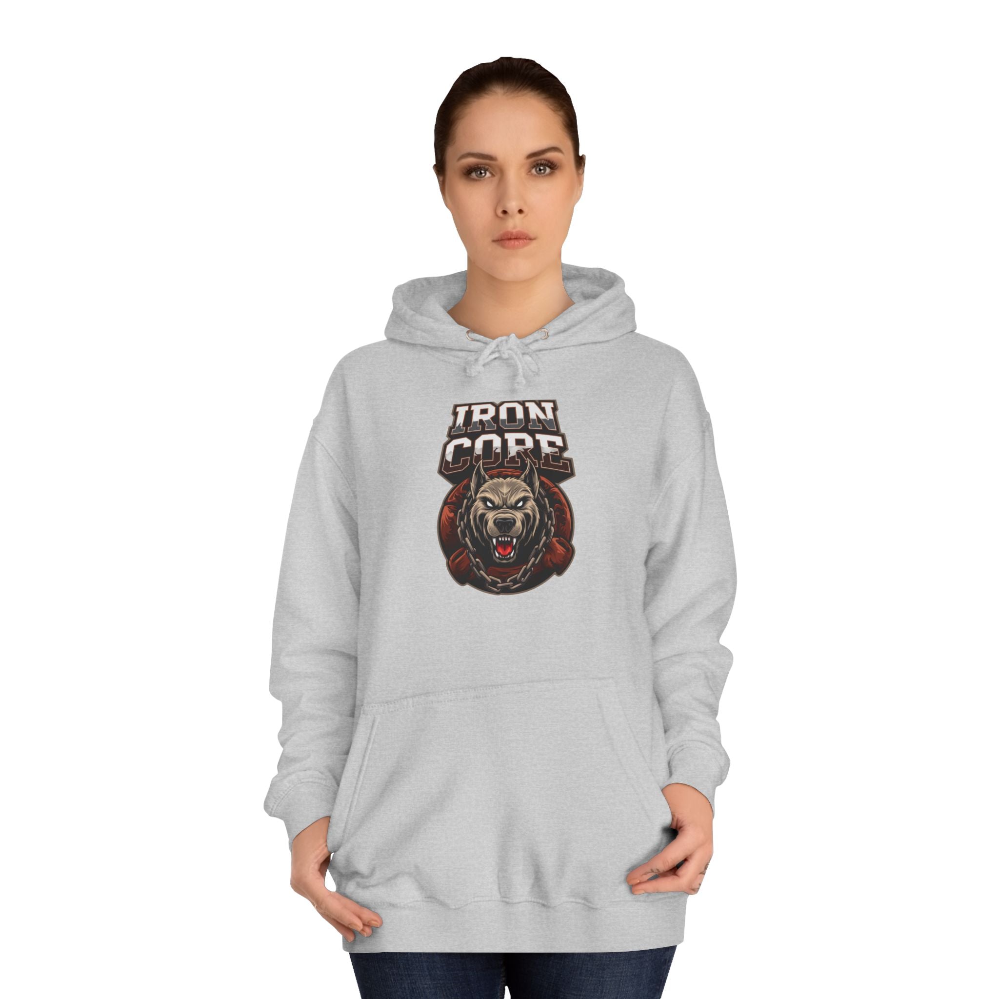 Iron Core Dog Unisex College Hoodie