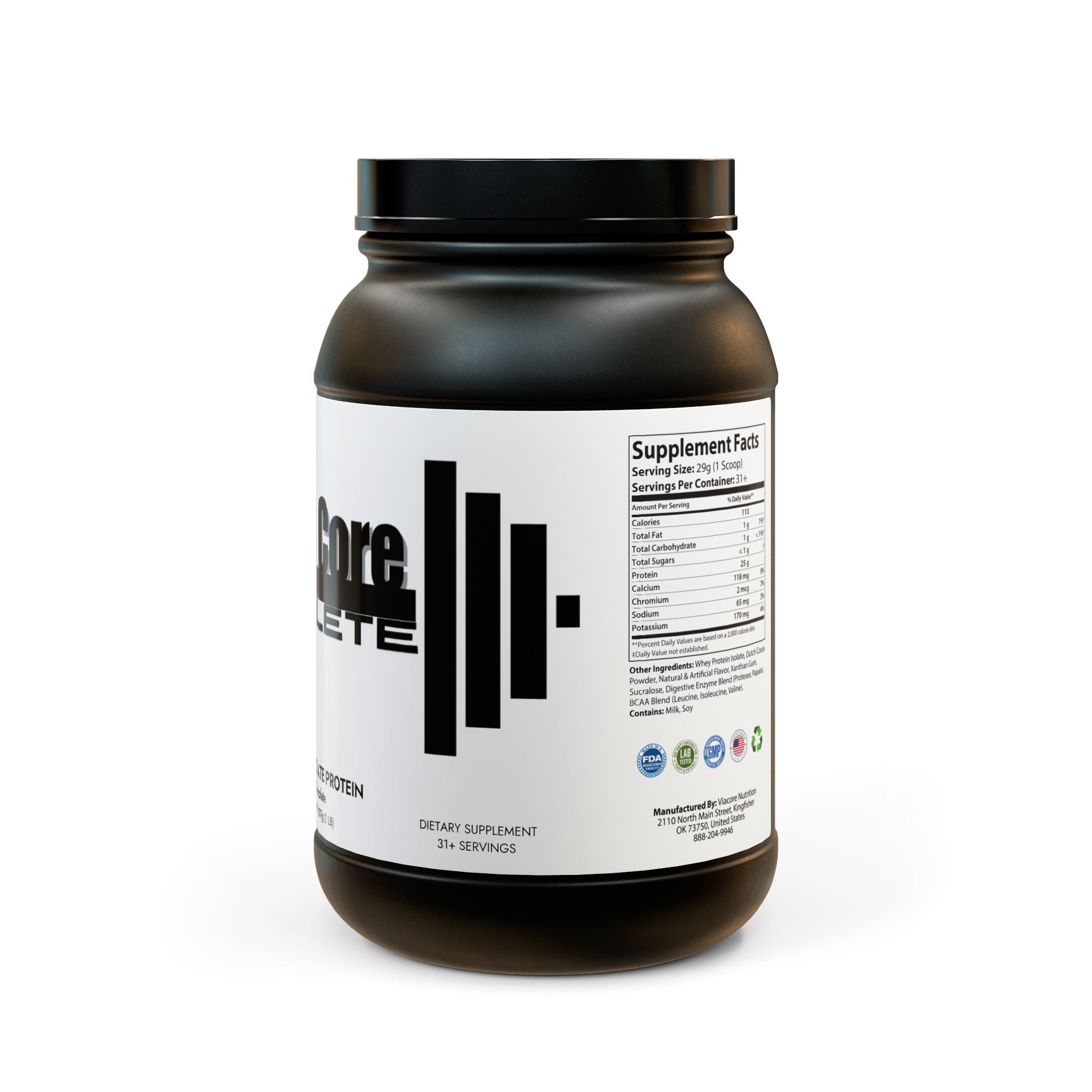 Whey Isolate Protein Supplement (907g, 2lb)