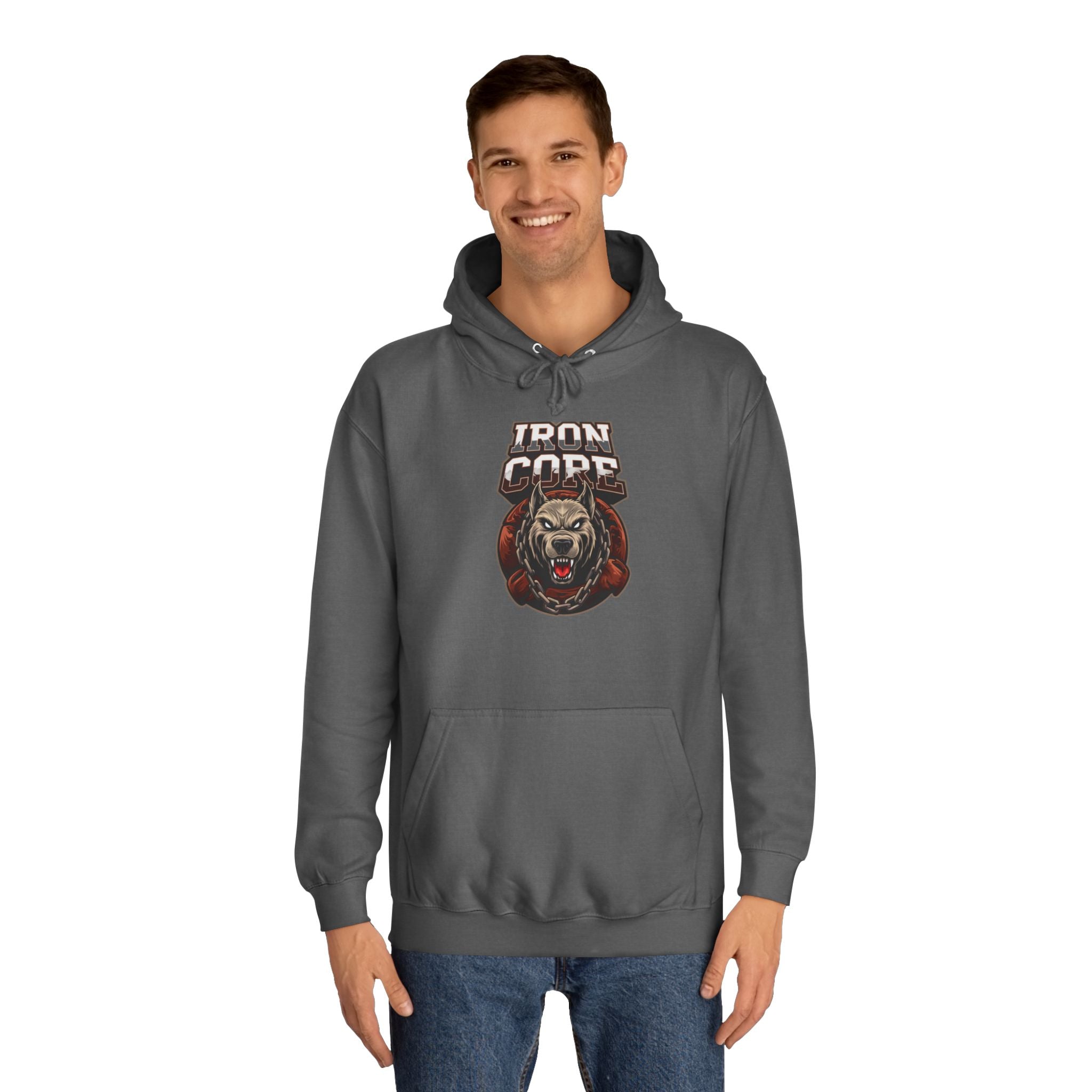 Iron Core Dog Unisex College Hoodie