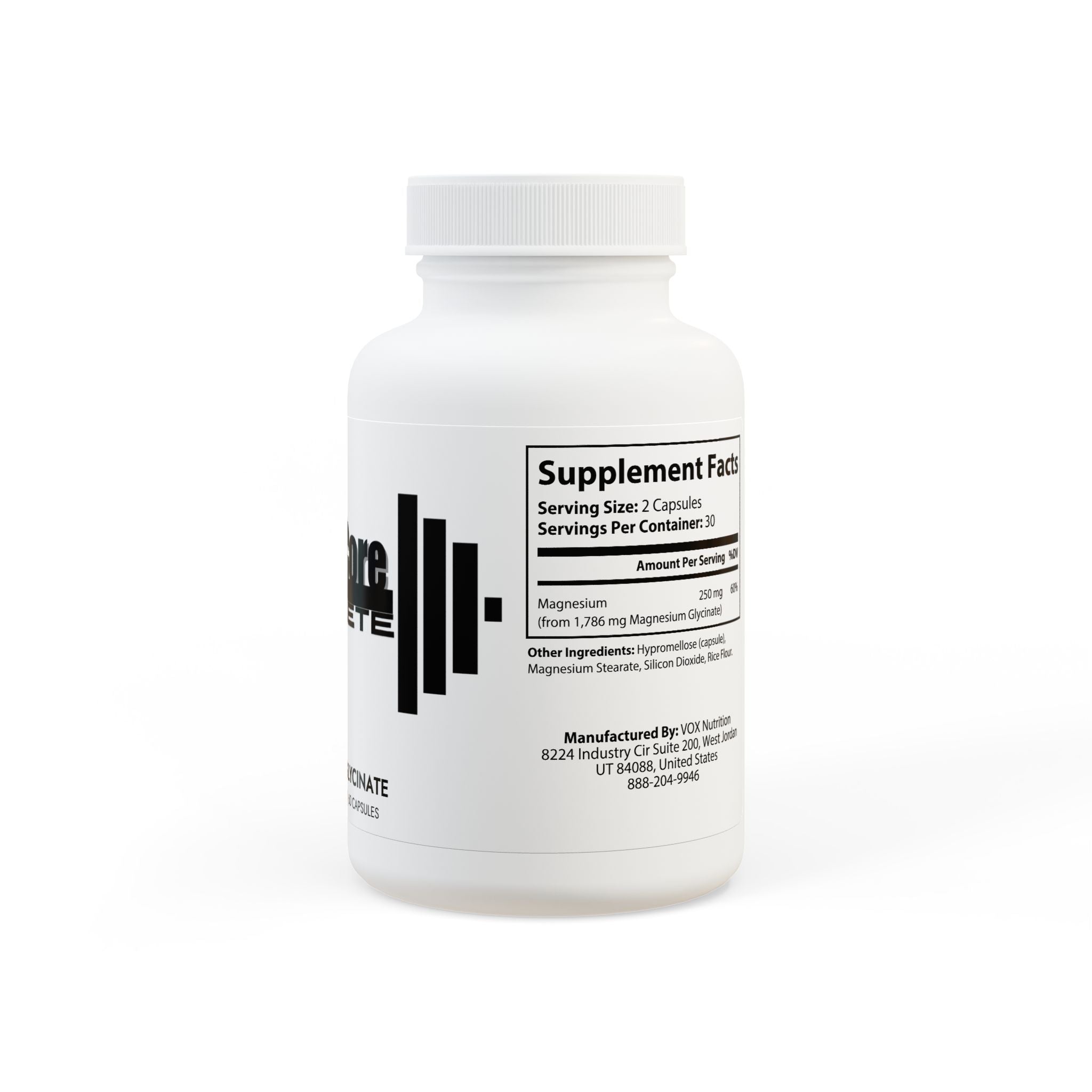 Magnesium Glycinate Supplement (60 Capsules)