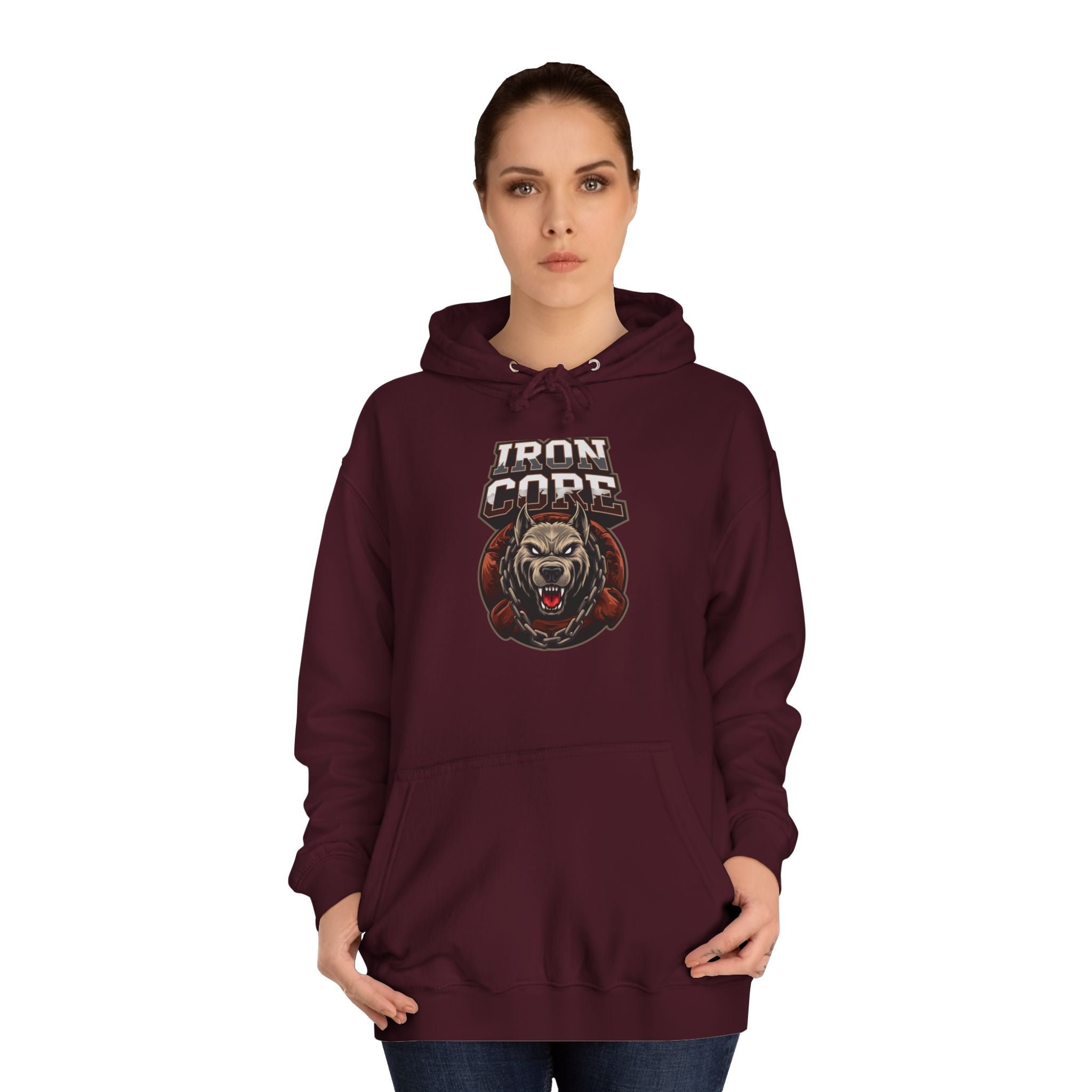 Iron Core Dog Unisex College Hoodie